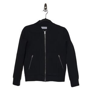 Everlane Street Bomber Black Jacket Knit Full Zip Cardigan XS